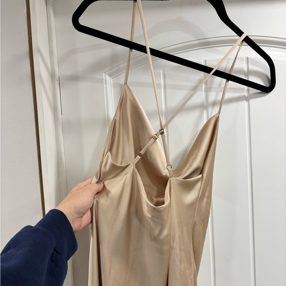 Show Me Your MuMu Champagne Tuscany Maxi Slip Dress Size Small - Picture 6 of 7
